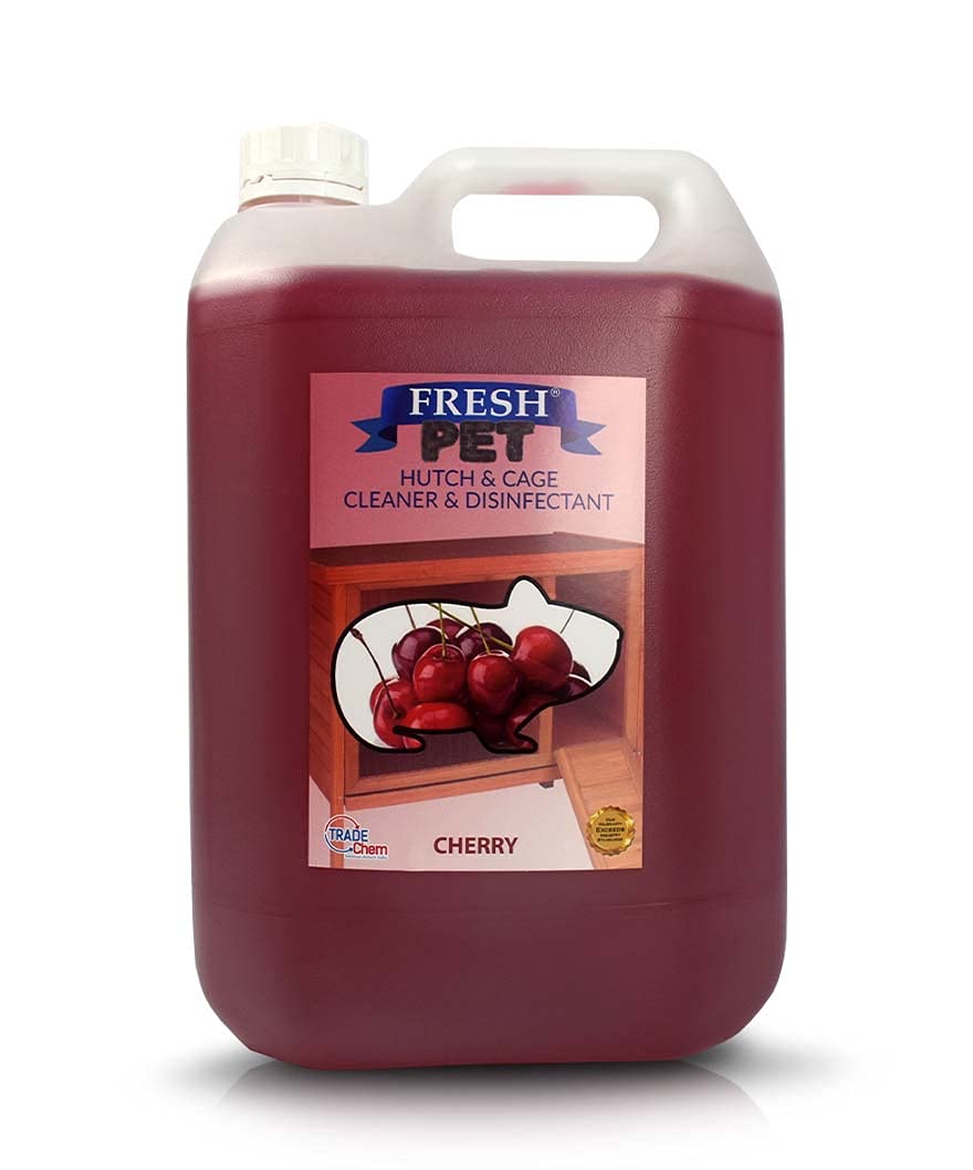 Trade Chemicals FRESH PET - Rodent Specialist Disinfectant Rabbit Hutch Cage Runs - 5L (CHERRY)