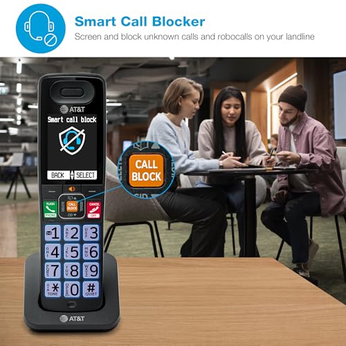 Image of AT&T DECT 6.0 Additional Handset for BL108 Series, No Phone Jack Needed, Smart Call Blocker, Bluetooth Connect to Cell, Caller ID Announce | BL108-0