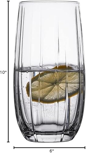 Miniatura 6 de LEVKO Juego de 6 vasos altos de 500 cc de agua jugo cócteles vino cerveza y whisky vasos de vidrio altos vasos de agua vasos de cóctel hechos en