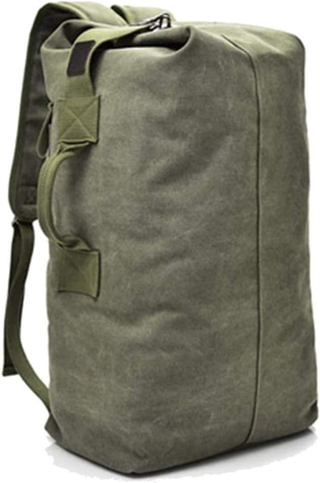 Multifunctional Military Tactical Style Canvas Backpack, Outdoor Sports Gym Bag, Men Hiking Camping Backpack