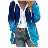 Wollmantel Plus Size Wintermantel Fleecejacke Flauschjacke Warm Winterjacke Freizeit Outdoor Gefüttert Kapuze und Taschen Reißverschluss Oversize Softshelljacke Teddyfell Winterjacke Parka Mantel