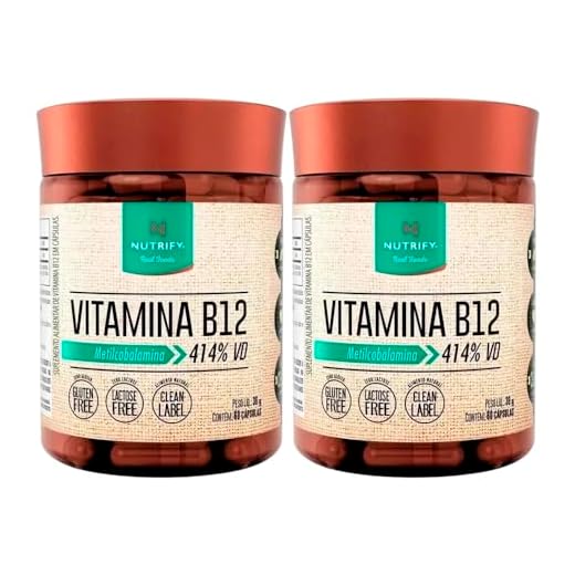 2x Vitamina B12 Nutrify 60 Cáps Metilcobalamina 414% Vd Sabor Sem Sabor
