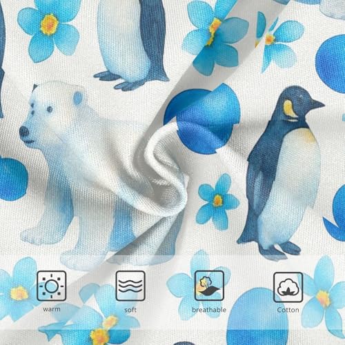 Joisal Polar Bears Penguins Blue White Toddlers Underwear Floral 2t Cotton Panties for Girl Colorful Briefs Kids Undies3