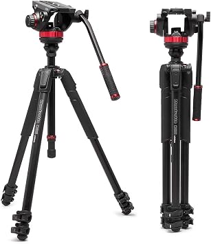 Manfrotto Video kit, Head 500 Series Head 502+ Alu Tripod 055 Levelling