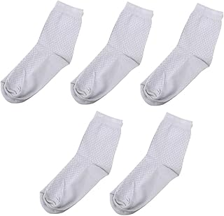 CRAFTHROU Meias Esportivas Ao Ar Livre Masculinas Meias Respiráveis Meias Esportivas Para Homens Meias Esportivas Para Homens Tubo Médio 5 Pares