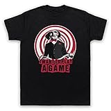 Mercancía no oficial. Playera para hombre con texto en inglés \"Death To Videodrome Billy The Puppet I Want to Play A Game Horror Film Negro Negro ( S
