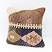 Kilimwarehouse Kilim Pillow Cover 12x12 inch Bohemian Turkish Chair Boho Design Classy Rustic Throw Handmade Accent Small Decorative Burlap Cushion