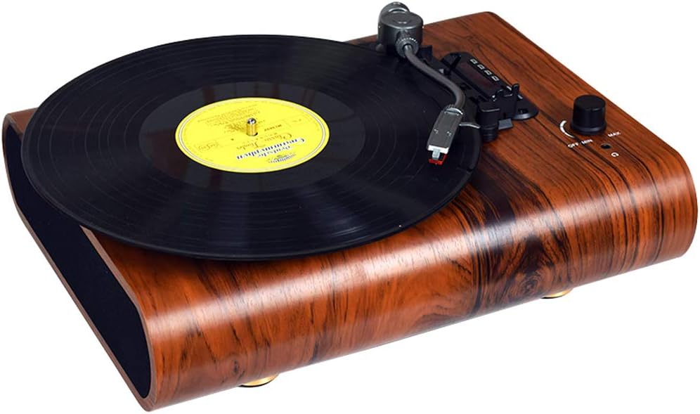 Tech Deals 🔥 LoopTone Vintage 3-Speed Bluetooth Record Player with Built-in Stereo Speakers,Belt-Drive Turntable Vinyl Record Player,Multi-Function Record Player