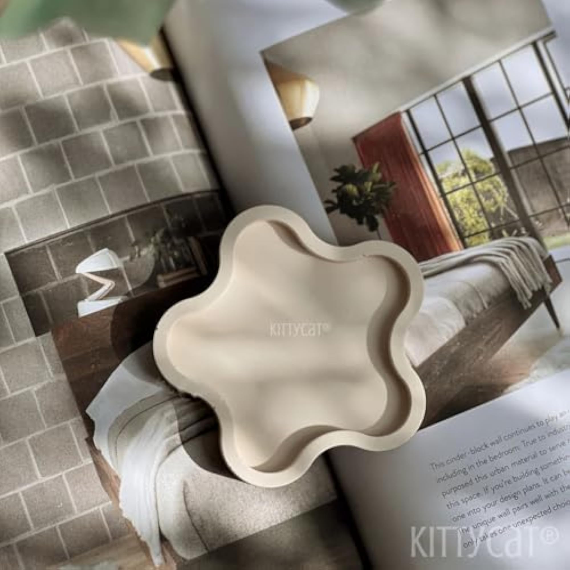 Pack of 2 Concrete Star Trinket Trays