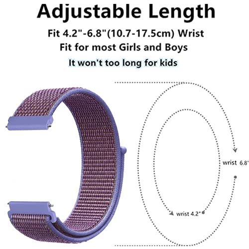 Image of Replacement Kids Band for Gizmo Watch, Breathable Hook Loop Nylon Strap Watch Band with Quick Release Pins Compatible with Verizon Gizmo Watch 2 /1