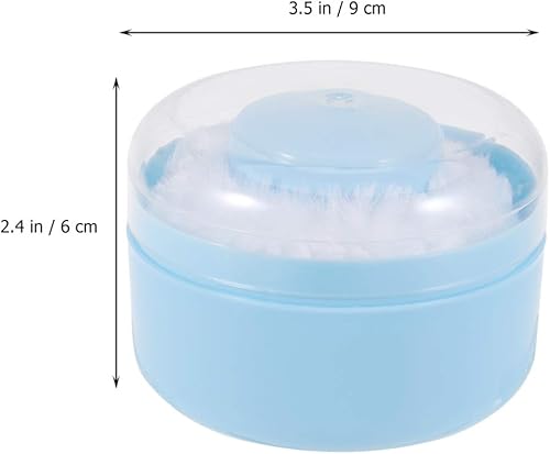 Miniatura 6 de Body Puff Body Puff 2pcs Cuerpo Grande Puff Blue Puff Box Talco Puff Case para Mujeres Niñas Cuerpo Cuerpo Contenedor
