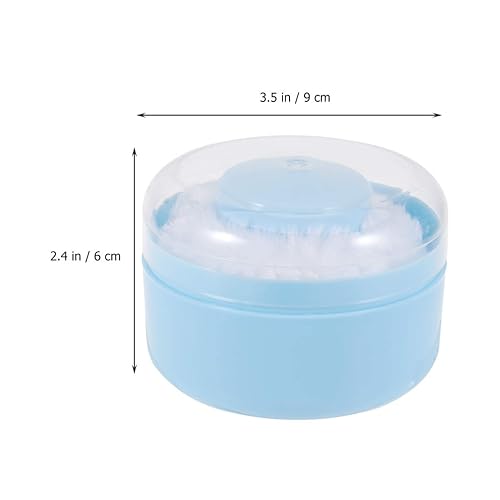 Miniatura 6 de Soplo de polvo corporal, 2 unidades, polvo de cuerpo grande, caja de soplo de polvo azul para bebés, mujeres y niñas, contenedor de polvo corporal