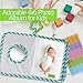 Baby Photo Album – My First Photo Album for Baby with Soft Fabric Cover – Baby Memory Book for 4x6 Photos – Keepsake Gift for Newborn, Kids & Toddler, Baby Shower, First Birthday, Dinosaur