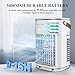 Portable Air Conditioners w/Remote, 5400mAh Built-in Battery, Mini Air Conditioner, 1.2L Water Tank & Ice Box, Auto-off Timer, Evaporative Air Cooler With 3Speeds, Desktop Fan For HomeOutdoors