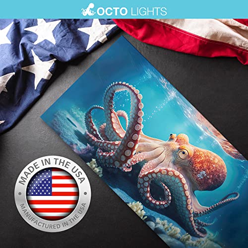 Image of Fluorescent Light Cover for Classroom Ceiling Lights - Premium Backlit Film Insert 2x4 (22.38 inchx46.5 inch) Florescent Fixture (Pack of 1) School, Office, Sensory, Improve Focus, Eliminate Headache, Octopus