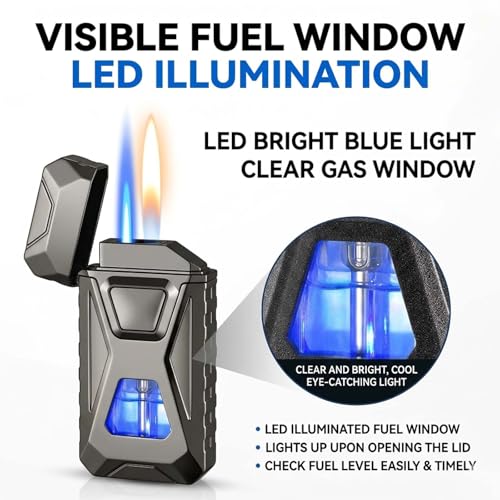 Encendedor Activado por Voz Doble Llama USB Recargable Gris miniatura 5