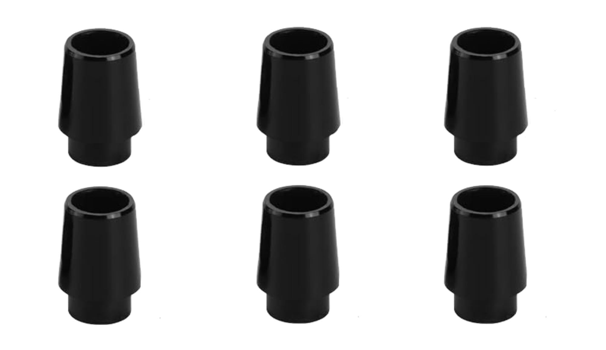 6 Pcs Black Golf Ferrules Compatible with Irons 0.355 Inch Tip Irons Shaft Golf Club Shafts Sleeve Adapter