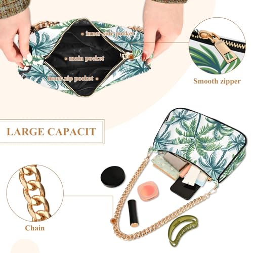 Bolso de hombro con cadena dorada para mujer miniatura 2