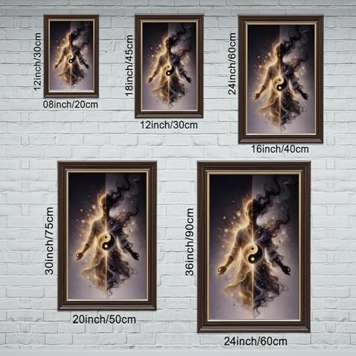 Tableau Yin-Yang pour transformer un mur vide en espace zen - 2