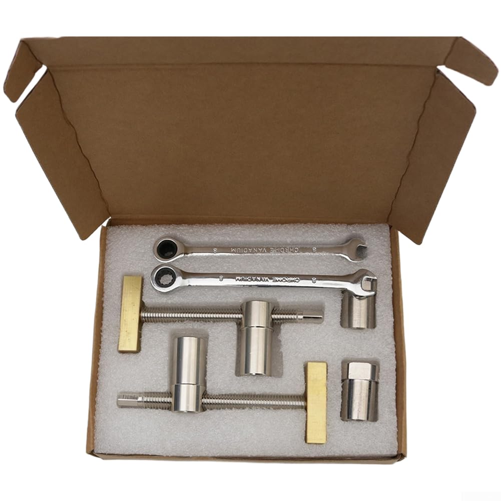 Morsa da Banco in Ottone 19mm 20mm per Falegnameria con Chiave - Morsetto da Tavolo Girevole per Lavorazioni di Precisione e Carpenteria per professionale(D)