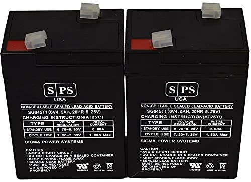 SPSBrand 6V 4.5Ah Replacement Battery for Vector 750 UB64.5 6V 4.5Ah (2 Pack)