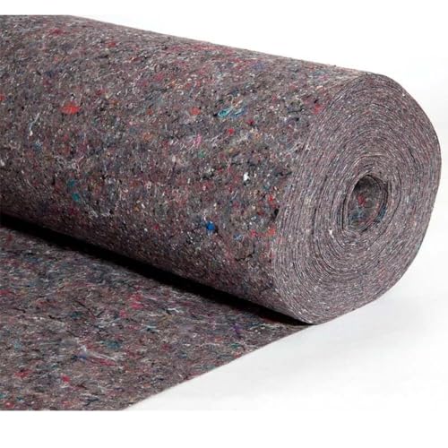 TELECAJAS | Fieltro Protector de Suelos Pintor 1x4 m | Pack 6 Rollos (24 m²) Grueso con Capa Polietileno Antideslizante | Protección en Reformas, Pintura y Mudanzas