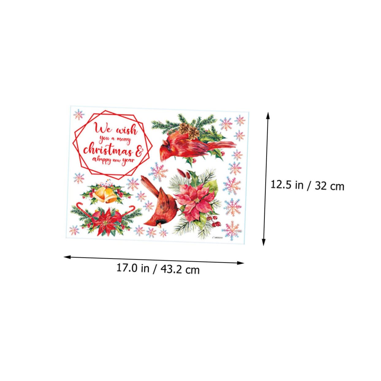 jojofuny 5blätter Weihnachtliche Fensteraufkleber Selbstklebende Wanddeko Mit Weihnachtsmotiven Für Fenster Türen Und Wände Für Festliche Anlässe Und Kreative Dekoration