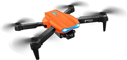 Miniatura 1 de dron adulto con cámara, control de voz, selfies de gestos, giro 3D, adecuado para principiantes 1080P FPV drone, 2 baterías (naranja)