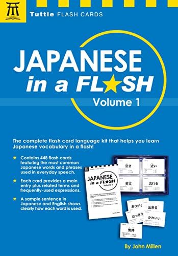 Japanese in a Flash Kit Volume 1: Learn Japanese Characters with 448 Kanji Flashcards Containing Words, Sentences and Expanded Japanese Vocabulary (Tuttle Flash Cards) Hardcover – Download: Adobe Reader, November 8, 2016