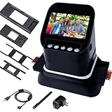 ➤ [DOUBLE OPTION DE STOCKAGE] Le scanner numérique de films et diapositives 22 MP dispose d'une mémoire interne de 128 Mo pour l'enregistrement direct des images et prend en charge l'extension par carte SD (jusqu'à 32 Go, non incluse). Vous pouvez facilement transférer et stocker vos fichiers numérisés sur la carte SD, pour une gestion simplifiée de vos souvenirs.