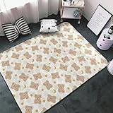 Alfombras suaves: alfombras de oso kawaii para sala de estar diseñadas con una capa intermedia de esponja viscoelástica de alta densidad, nuestra alfombra de sala de estar alivia eficazmente la presión del pie asegurando comodidad y relajación diarias