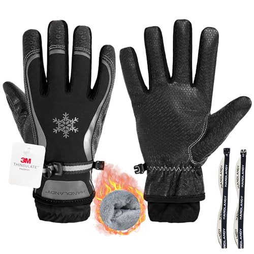 AIGEVTURE Cold Weather Thermal Fleece Winter Work Gloves - Insulated