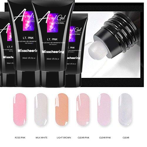 1 Pc Nail Builder Gel Quick Building Nail Tips Finger Extension Poly Glue Gel Nail Art UV LED Builder Gel Nail Enhancement Tool (pink)