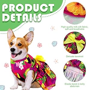 LEIFIDE 8 Pcs Summer Themed Hawaii Dog Dresses Holiday Flamingo Fruit Floral Pattern Pet Skirts Hawaii Puppy Princess Dresses Outfits Bowknot for Girl Dogs Cats Beach(XL) LEIFIDE 8 Pcs Summer Themed Hawaii Dog Dresses Holiday Flamingo Fruit Floral Pattern Pet Skirts Hawaii Puppy Princess Dresses Outfits Bowknot for Girl Dogs Cats BeachXL