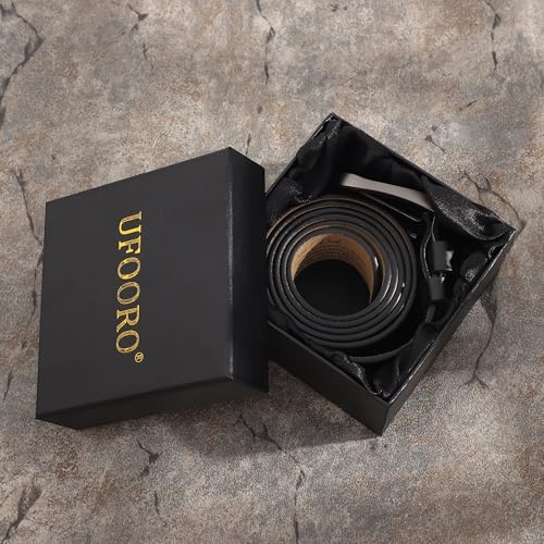 UFOORO Valentine's Day Gifts - Boyfriend Husband Gift for Fathers Day Anniversary 100% Cow Leather Hardware Buckle4