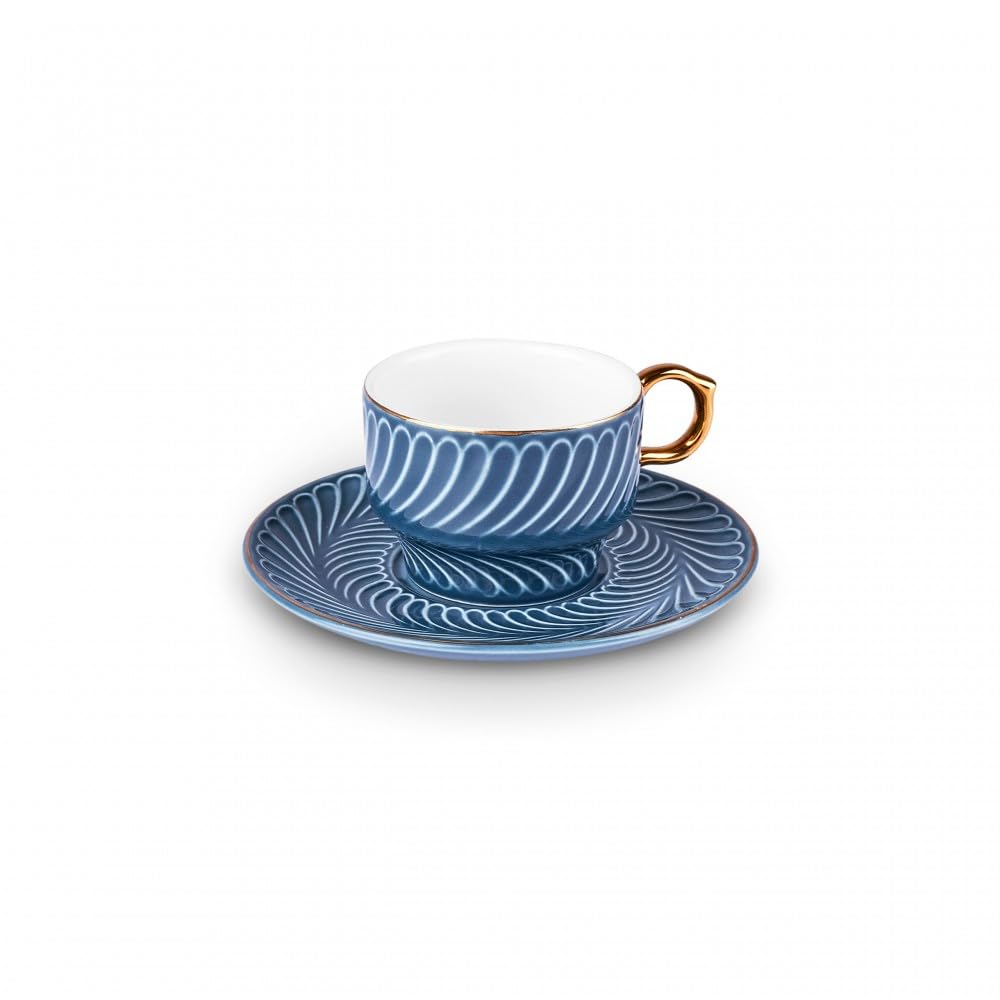 KARACA Olympian Lot de 6 tasses à café Bleu 90 ml
