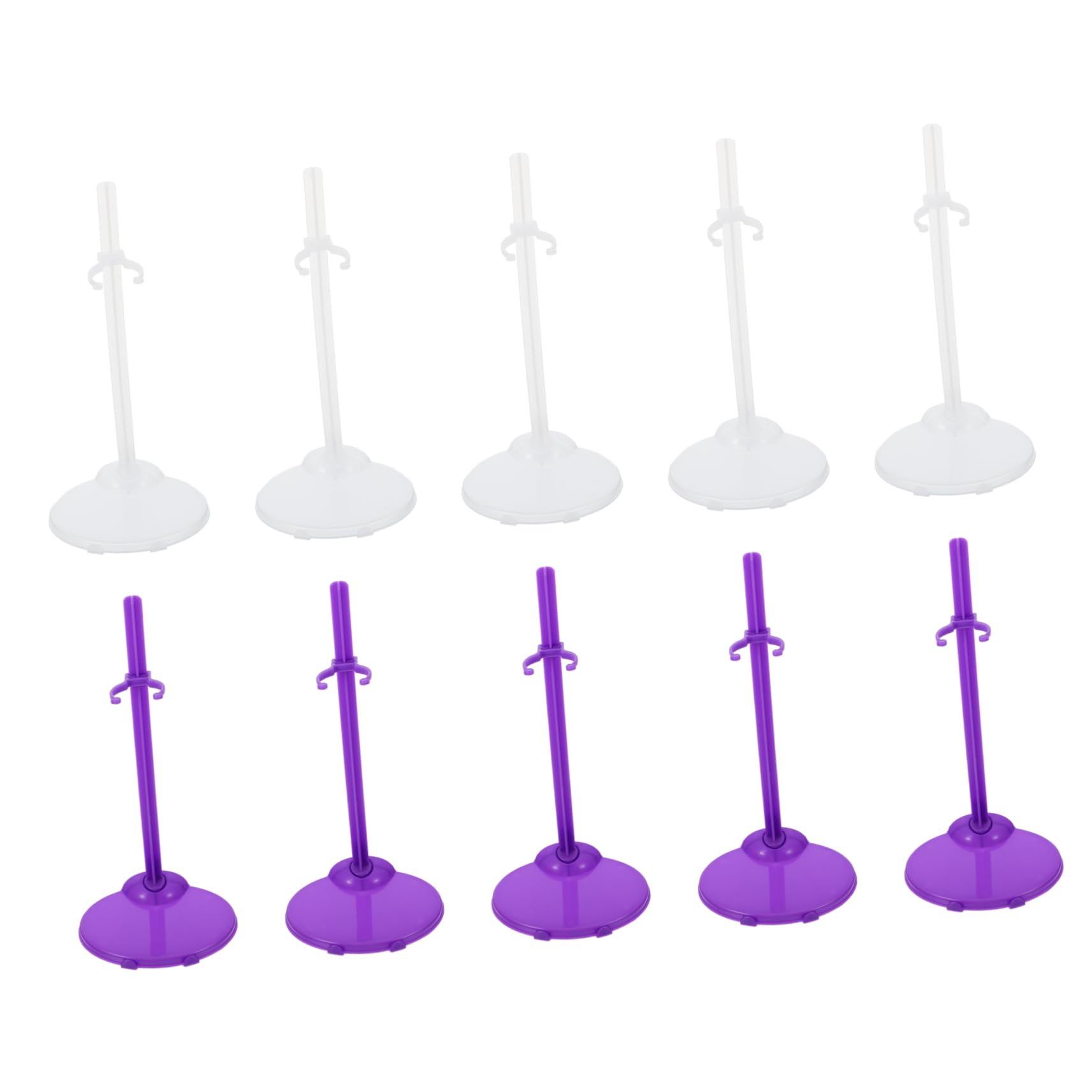 COSMEVIVI Doll Support Frame 20pcs Plastic Waist Fixed Stands Doll Stand Assorted Purple