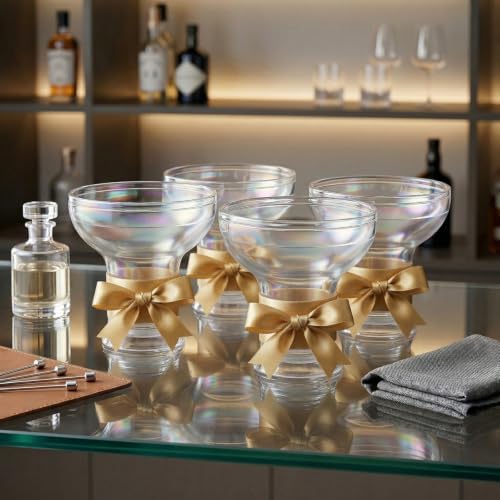 Image of Khen Frozen Margarita & Cocktail Chiller Glasses | Set of 4 | Cooling Cups 12 OZ Unbreakable Tritan Acrylic, Double Wall Acrylic Insulated to Keep your Drink Cool, Freeze Gel Glass Cup Silicone Holder