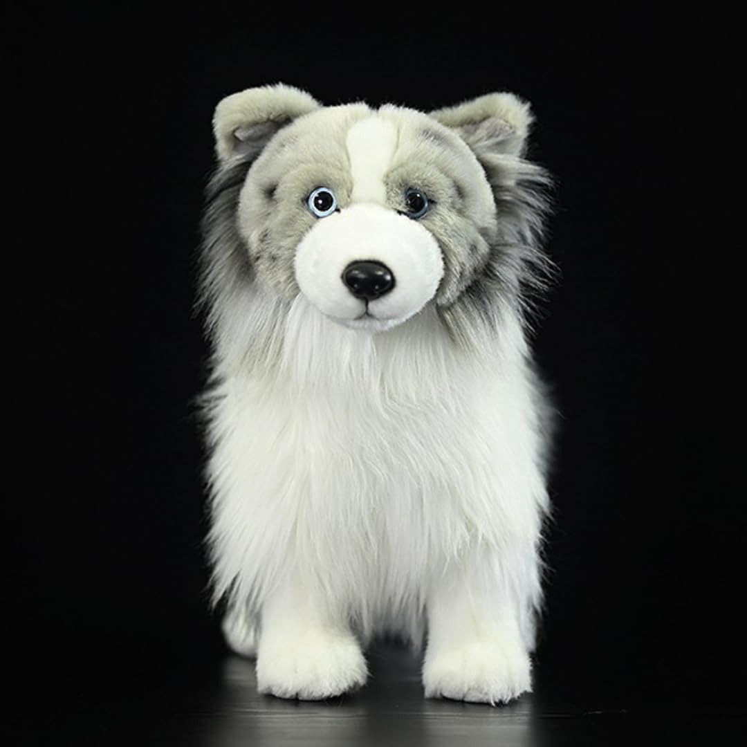 Realistic Meteorite Border Collie Plush - 11.4'' Border Collie Stuffed Animal - Plushy and Squishy Pillow Toy - Cute Dog Puppy Toys for Boys and Girls - Image 2