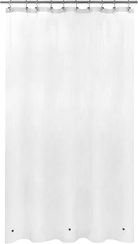 Miniatura 9 de Mrs Awesome Forro de cortina de ducha transparente con 6 imanes, cortina de ducha de plástico PEVA impermeable para baño, tamaño estándar de 72