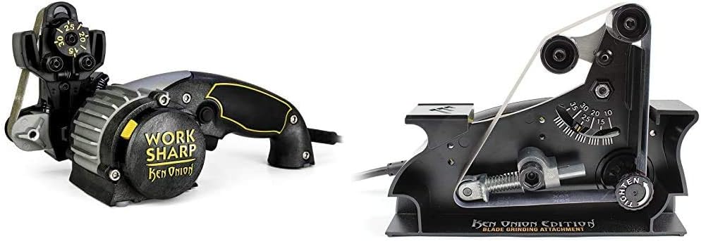 Work Sharp Knife & Tool Sharpener Ken Onion Edition & WSSAKO81112 Blade Grinder Attachment