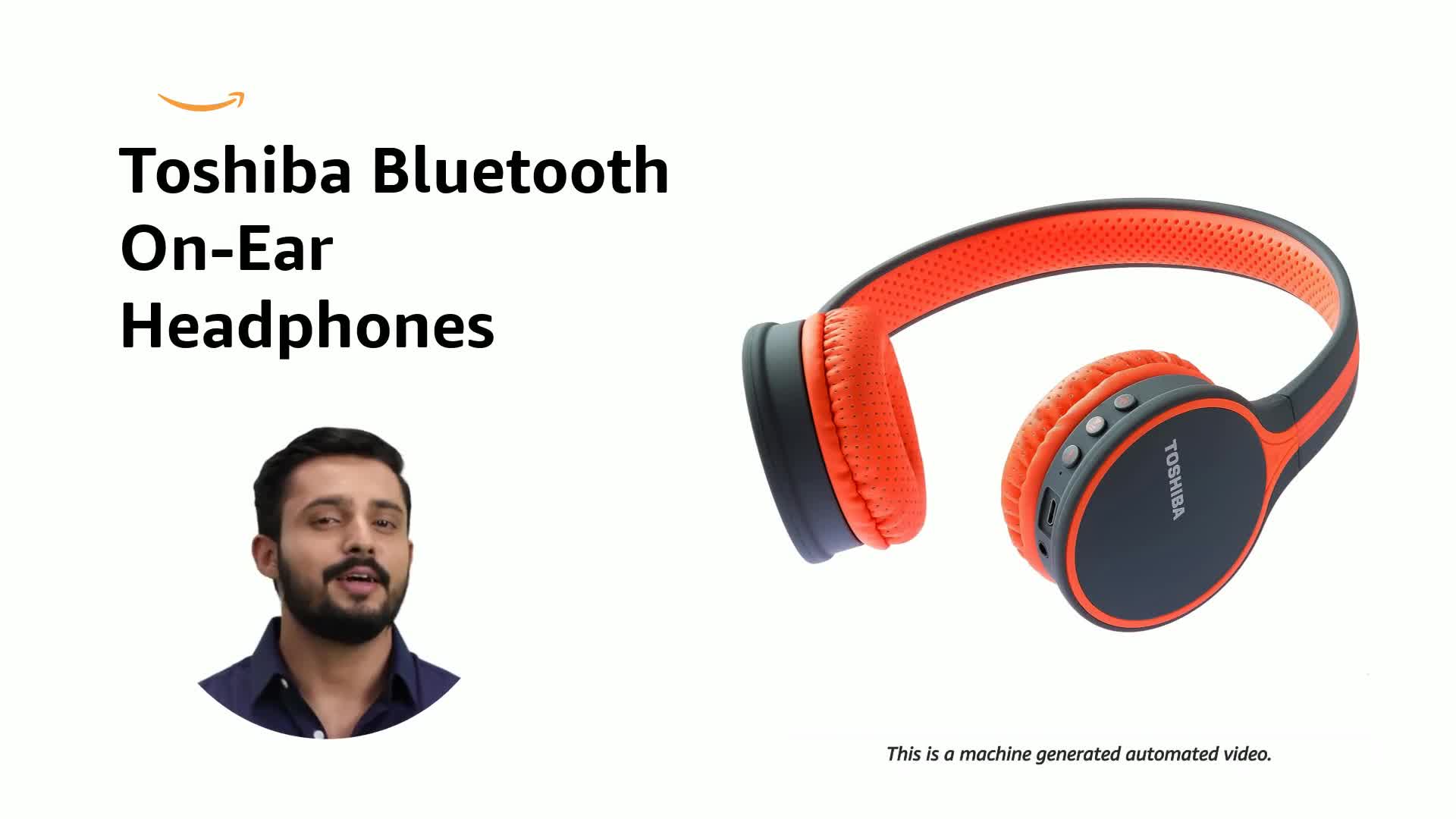 Toshiba RZE-BT180H Wireless Bluetooth On Ear Headphone with Mic