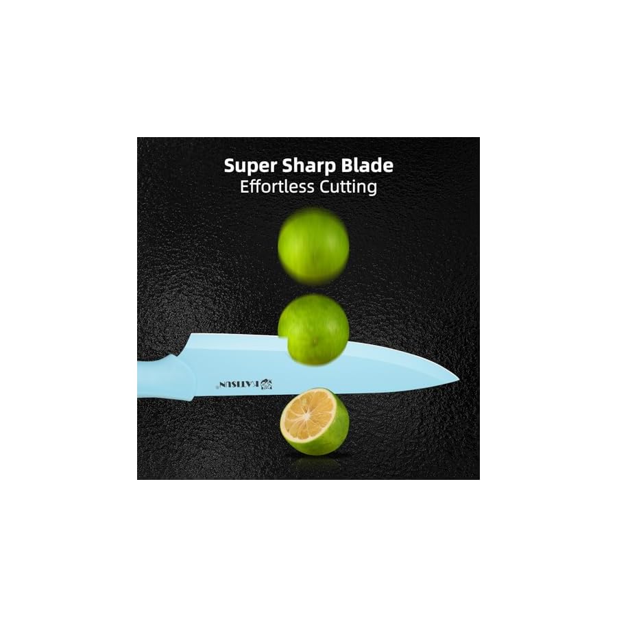 Kitchen-Knife-Set-with-Guards-13-Piece-Blue-Non-Stick-Stainless-Steel-Boxed-Knives-Set-Anti-Rust-and-Dishwasher-Safe-6-Knives-with-6-Blade-Covers-and-Kitchen-Shears Kitchen Knife Set with Guards, 13 Piece Blue Non-Stick Stainless Steel Boxed Knives Set, Anti-Rust and Dishwasher Safe, 6 Knives with 6 Blade Covers and Kitchen Shears