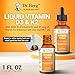 Dr. Berg Liquid Vitamin D3 & K2 Supplement with Zinc - for Bone, Teeth, Mood & Immune Health* - Vitamin D3 & K2 Drops for Adults - 1 fl oz