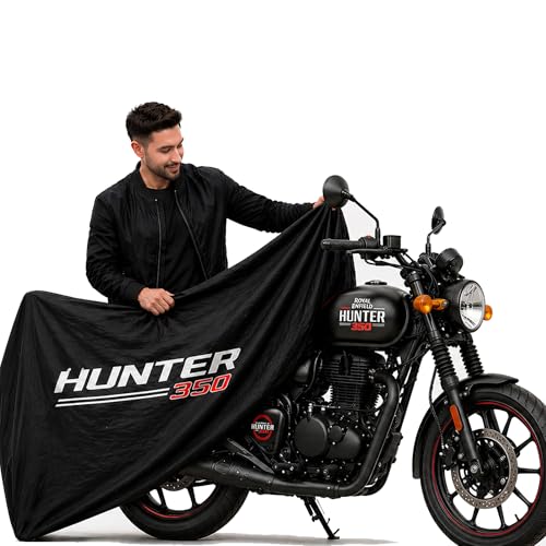 Image of Kayme Motorcycle Cover Waterproof Heavy Duty All Weather, Quad 4 Wheeler Cover Sun Rain Snow Protection (Mid-Black, Hunter 350)