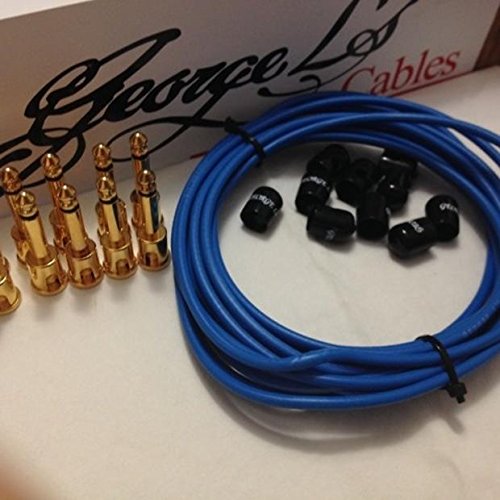 George L's 155 Pedalboard Effects Cable Kit .155 Black & Blue GOLD - 10/10/10