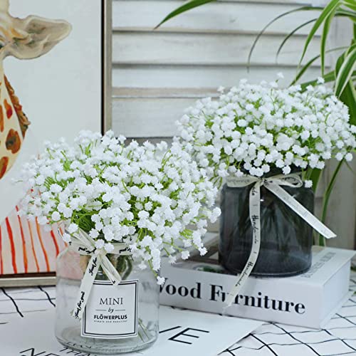 N&T Nieting Baby Breath Flowers,15Pcs Fake Gypsophila Plants Artificial Baby Breath Flowers For Wedding Bouquets Party Home Garden Decoration, White #TOP5
