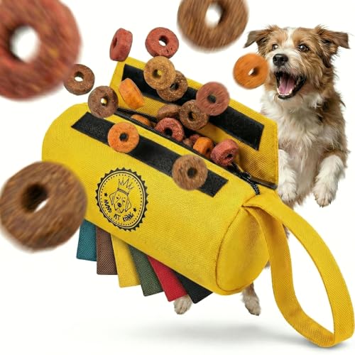 HUND IST KÖNIG Futterdummy für Hunde - Apportierbeutel für Hunde/Futterbeutel Hundetraining klein - Für alle Hunderassen - Perfekt für Dummy Hundetraining + Trainings-eBook, Futterbeutel-Hund