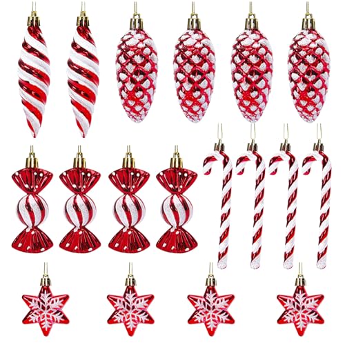 HORDUET 18 Stück Christbaumschmuck Set, Weihnachtskugeln...