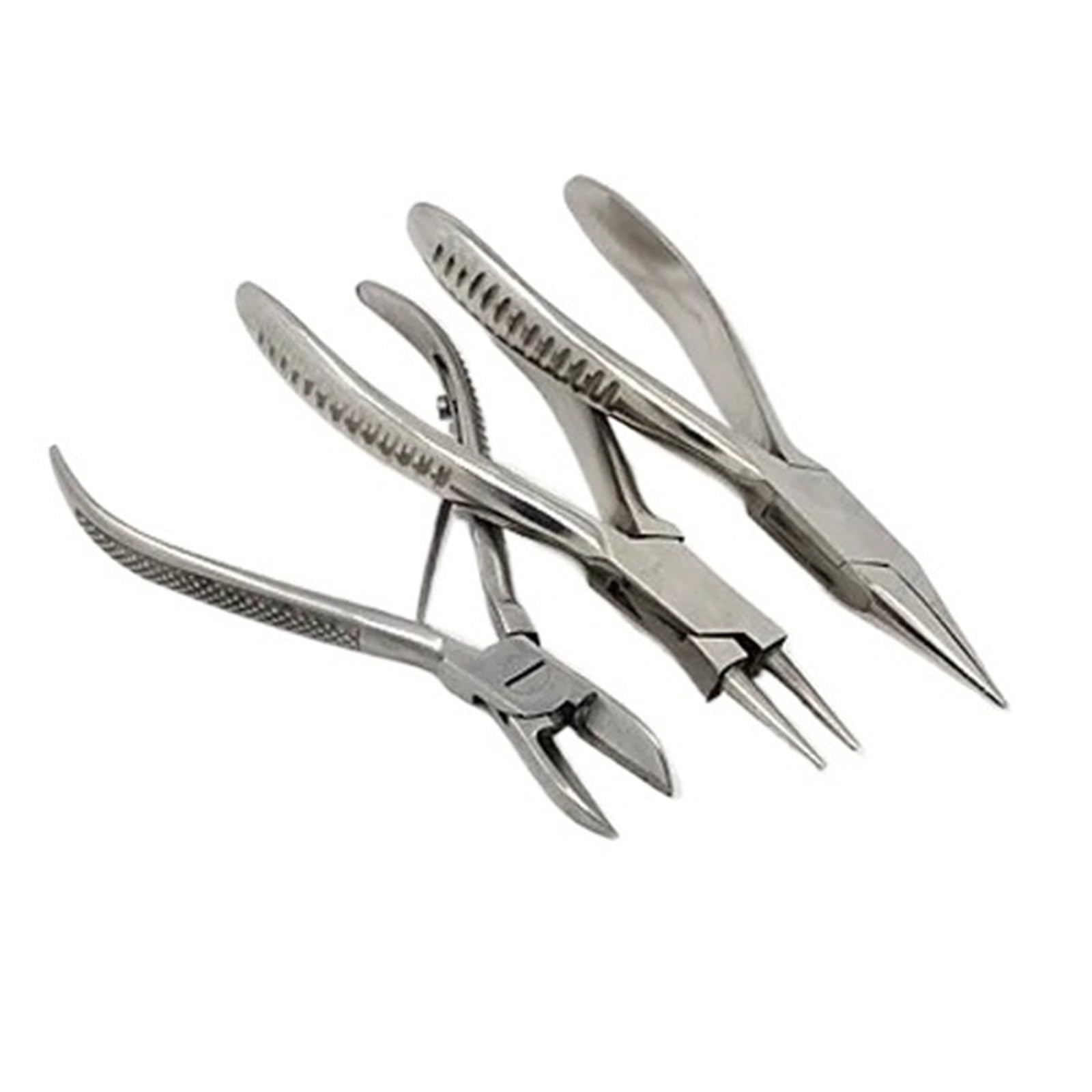 Set di pinze a becchi lunghi con taglio laterale in acciaio al carbonio for la creazione di gioielli, 1/3 pezzi(1Pc(139x68x12mm))